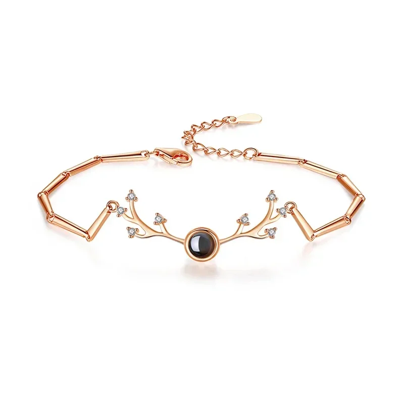 Cute Romantic Deer Projection Bracelets For Women a Hundred Language Of 