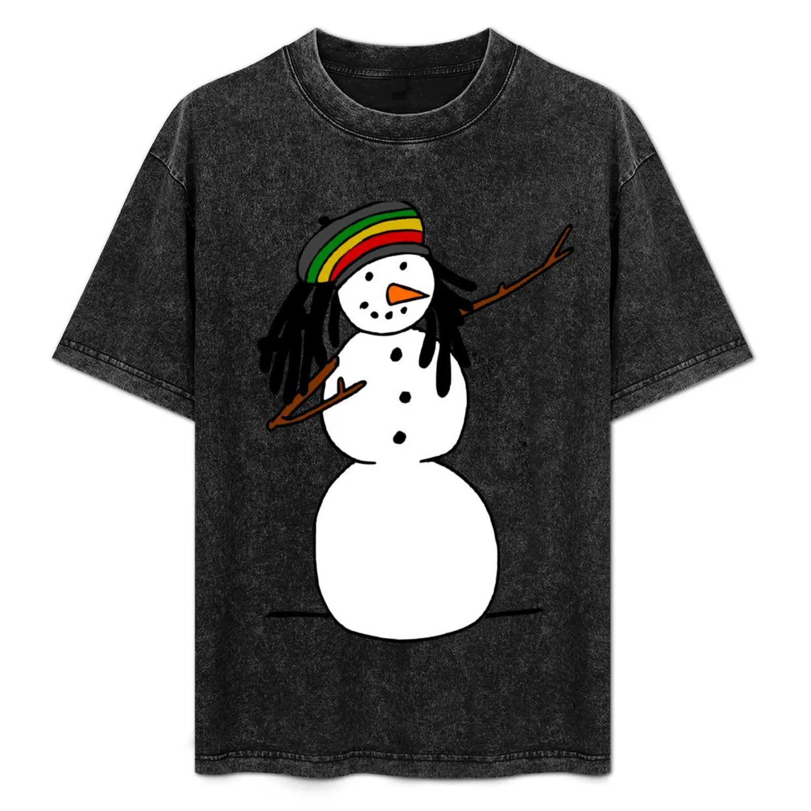 

Jamaican Snowman (Rasta) T-Shirt funny gifts anime clothes valentines clothes cotton t shirt men