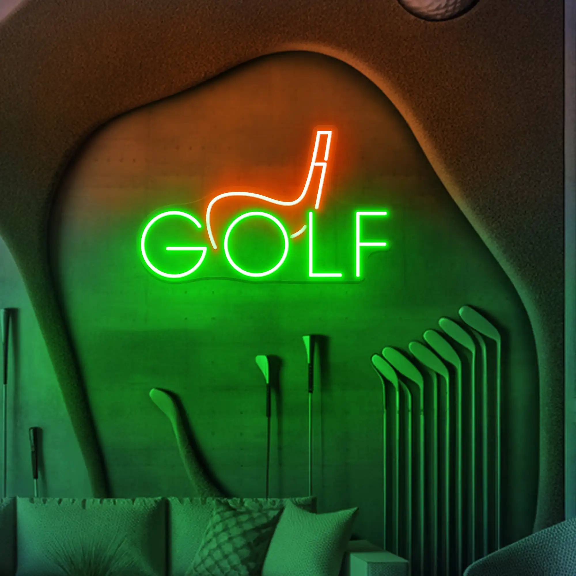 Golf Neon Sign Wall Decor Sport Golf Neon Custom Golf Sign Playing Golf Wall Art Hanging Golf Business Shop Decors Bar Club Sign