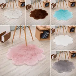 Plum Blossom Carpets for Bed Room Living Room Wool Blanket Modern Faux Wool Shag Mat Living Room Decoration Window Side Soft Rug