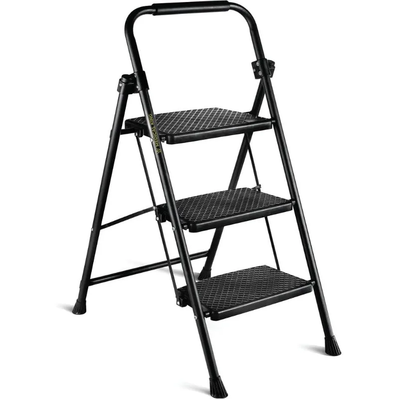 Step Ladder 3 Step Folding Step Stool Step Ladder with Wide Anti-Slip Pedal Step Stool Foldable Step Stools for Adults