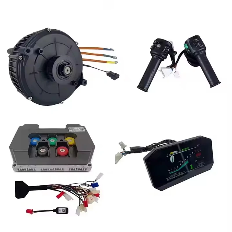 QS165 5000W Mid-drive Motor Kit With Fardriver Controller ND72680 and TFT Display Electric Off Road Motorcycle Drive System