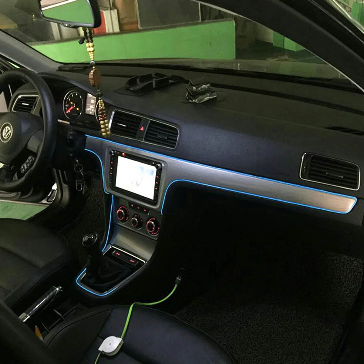 

2m Glowing Electroluminescent Wire Cable El Light Decorative Halloween Christmas Party Car Costume Lights Glowing Strobing