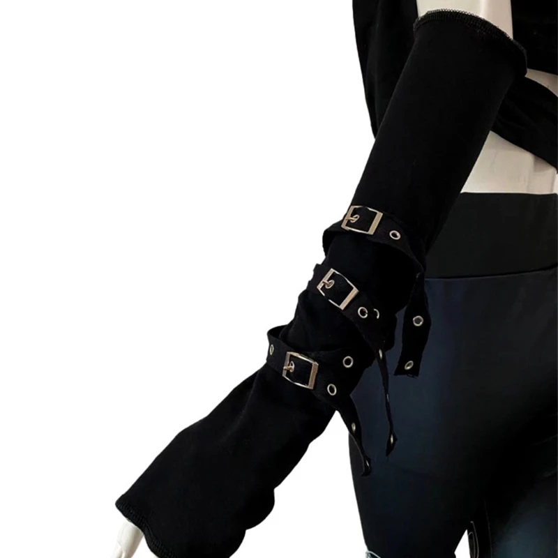 Stretchy Hand Arm Sleeves for Sun for Protection Fingerless Gloves Half Finger Driving Gloves Cosplay Party Warm Soft Gl