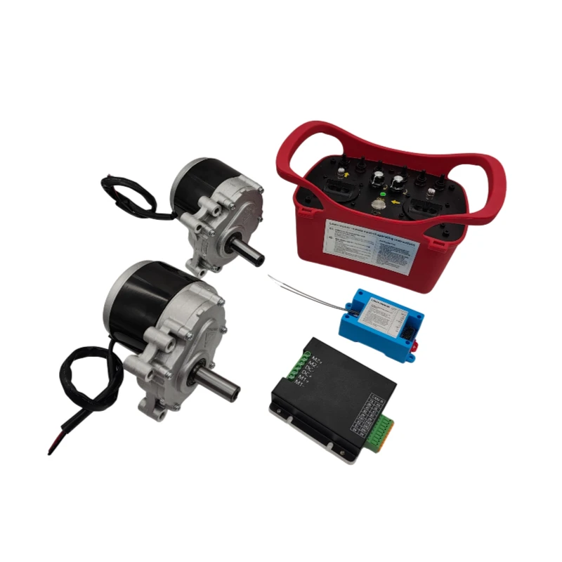 Low-Voltage 24V DC Brushed Motor Kit (250W) Various Speeds (75/105/120/160/180 RPM)  Includes Dual-Channel 30A Motor Controller