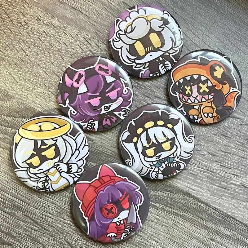 Murder Drones Halloween Anime Character Buttons Pinback Badges Cosplay Accessories For Backpack Decor Fans Collection Pins