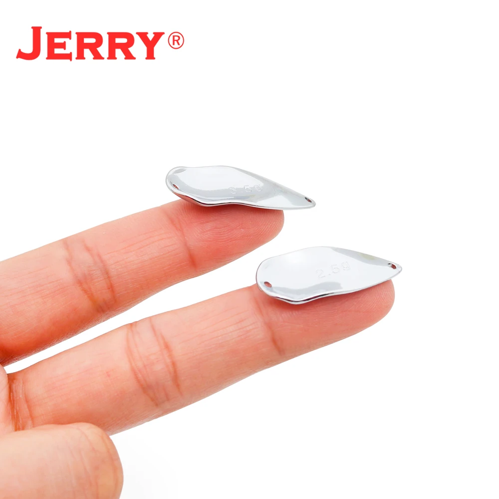 Señuelos tipo cuchara Jerry Cynosure para trucha – Plata sin pintar - imagen 3