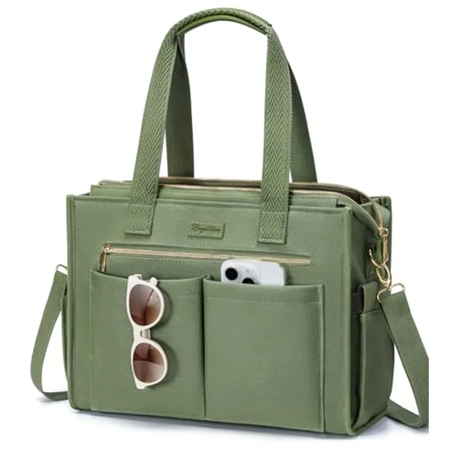 Large Canvas Tote Bag for Women with 15 Pockets