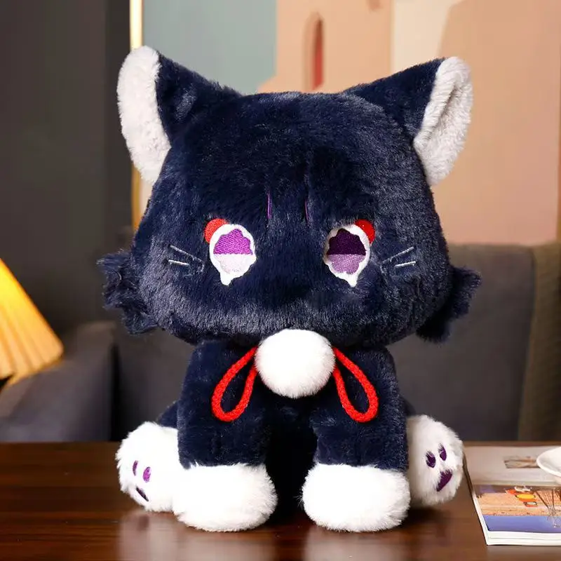 Süße Anime Genshin Impact Scaramouche Katze süße Plüschpuppe Wanderer Pet Cosplay gefüllte Kissen Spielzeug Geburtstagsgeschenk