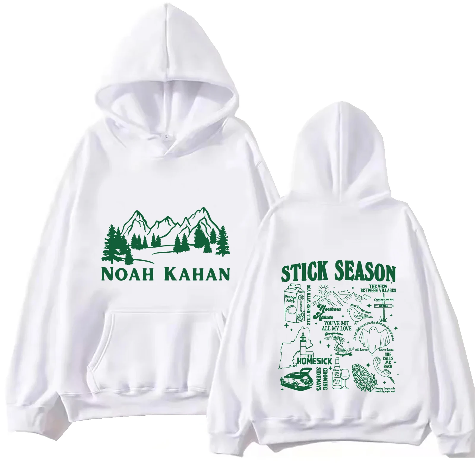 

Noah Kahan Stick Season 2024 Hoodie Tops Long Sleeve Regular Sweatshirt Music Fans Gift Spring Summer Casual Printing