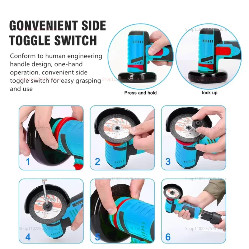 12 فولت اللاسلكي طاحونة زاوية كهربائية 19500 دورة في الدقيقة بطارية ليثيوم آلة تلميع صغيرة لقطع الحجر المعدني #5