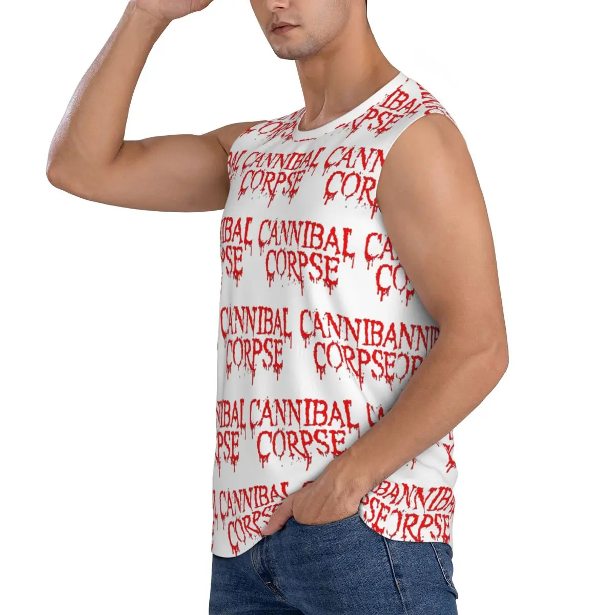 Cannibal Corpse Death Metal Band Men Sleeveless Tank Tops Quick Dry Breathable Gym Fitness Running Summer Casual Sport Vest