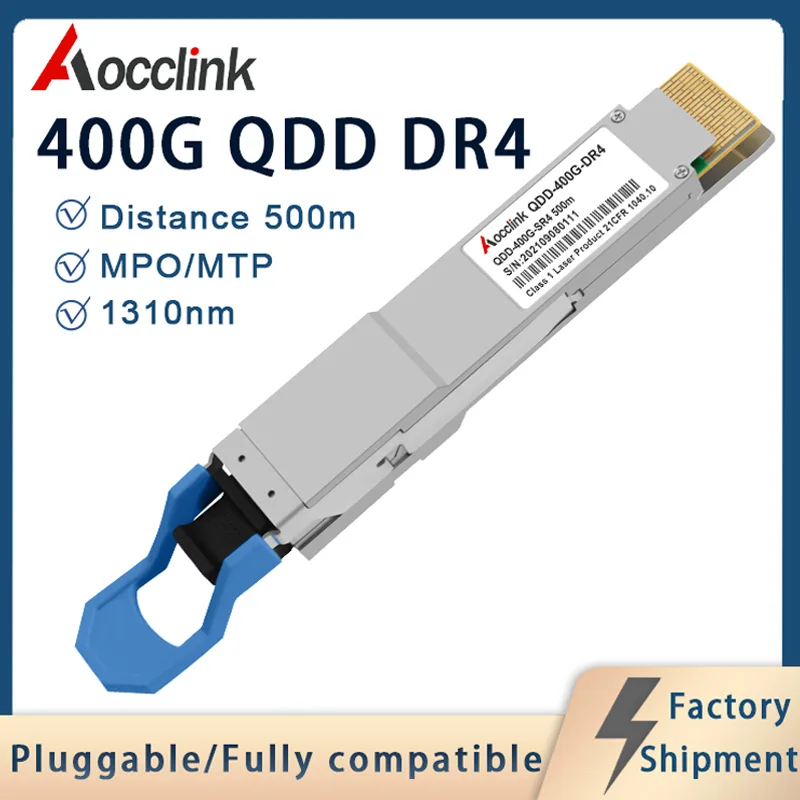 400G MPO/MTP 1310nm 500m QSFP-DD DR4 Optical Transceiver Module; Multimode for Mellanox Arista Ethernet switch