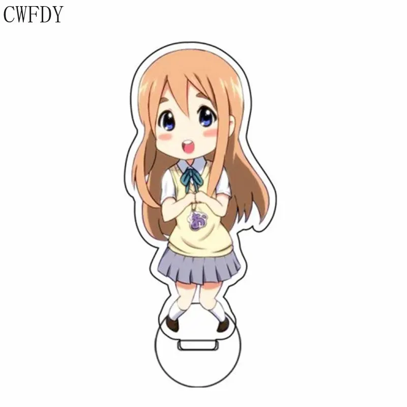 Cute K-ON! Figures Arcylic Stand Hirasawa Yui Akiyama Mio Nakano Azusa Anime Keychain Desk Display Collection Charm Llavero 10CM