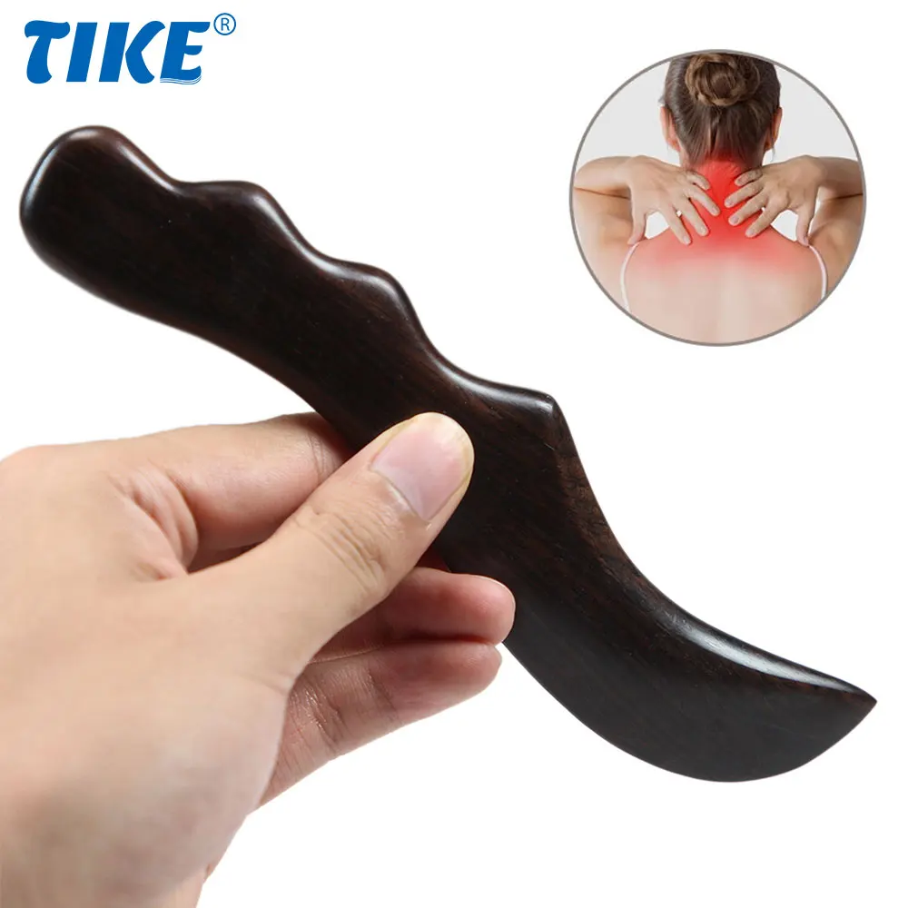 1 PCS Lymphatic Drainage Massager Wooden Gua Sha Tool for Whole Body, Manual Acupressure Physical Therapy Scraper Anti Cellulite