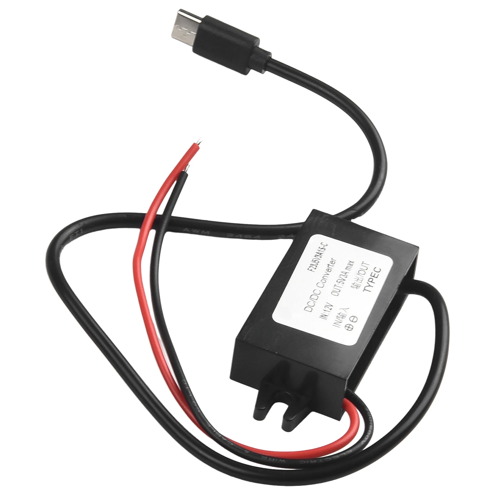 Power Converter 12Vto5V 3A DC Step Down Module Booster Waterproof Type C USB Charger Short-circuit Reverse Connection Protection