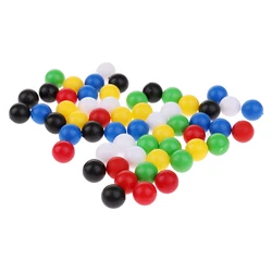 60pcs 10mm Plastic Balls Beads Accessories for Connecting Four Balls in A Line Family Game