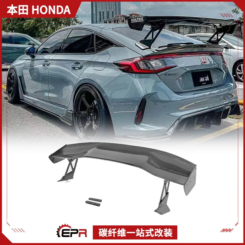 

Подходит для Honda Civic Type R, хвост из углеродного волокна FL5, модифицированный фиксированный спойлер VTX2
