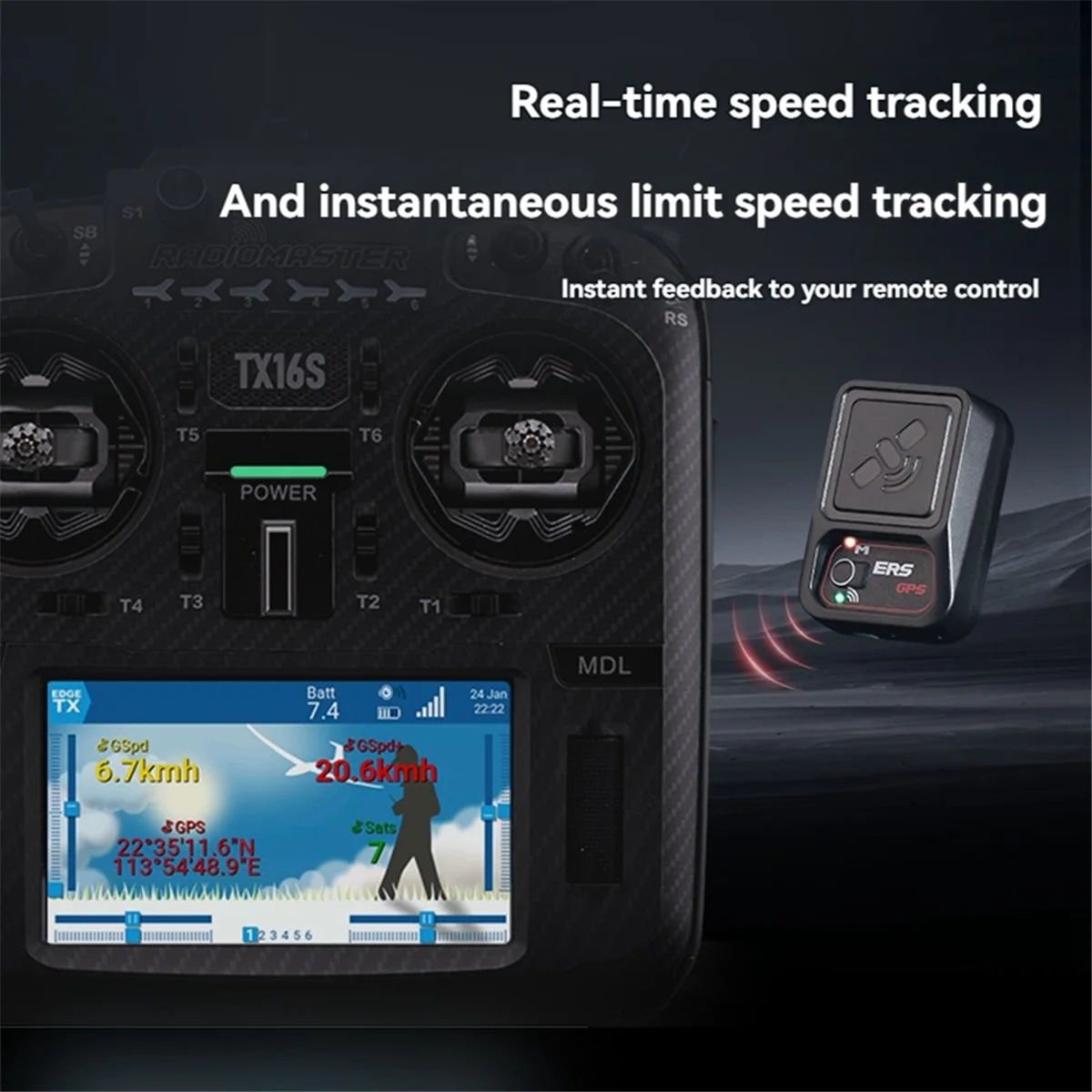 وحدة A14M ERS-GPS GPS عالية الدقة تتبع في الوقت الحقيقي متوافقة مع جهاز استقبال ExpressLRS PWM لقارب سيارة بدون طيار FPV