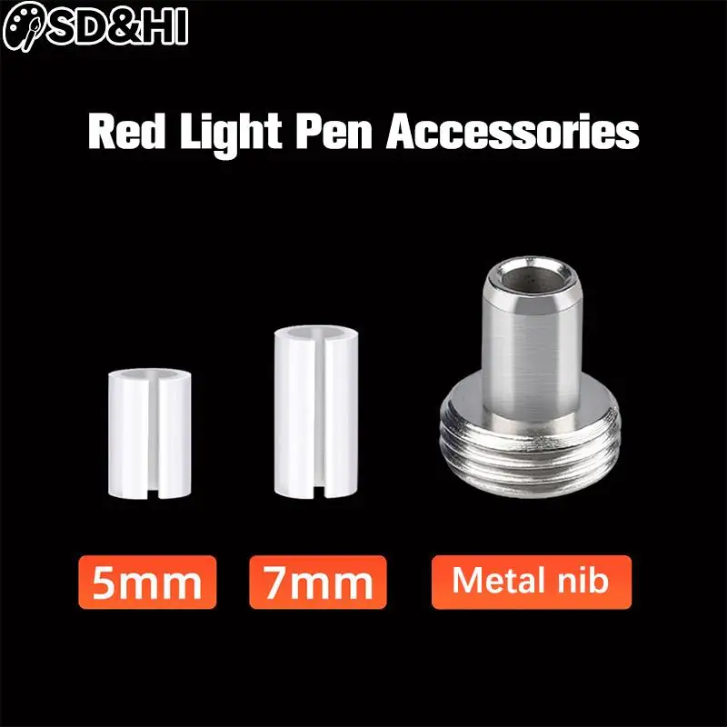 1set 5/7mm Metal-Head Fitting and Ceramic Tube Sleeves Connector Adapters for Fiber Optic Visual Fault Locator Replacement Parts