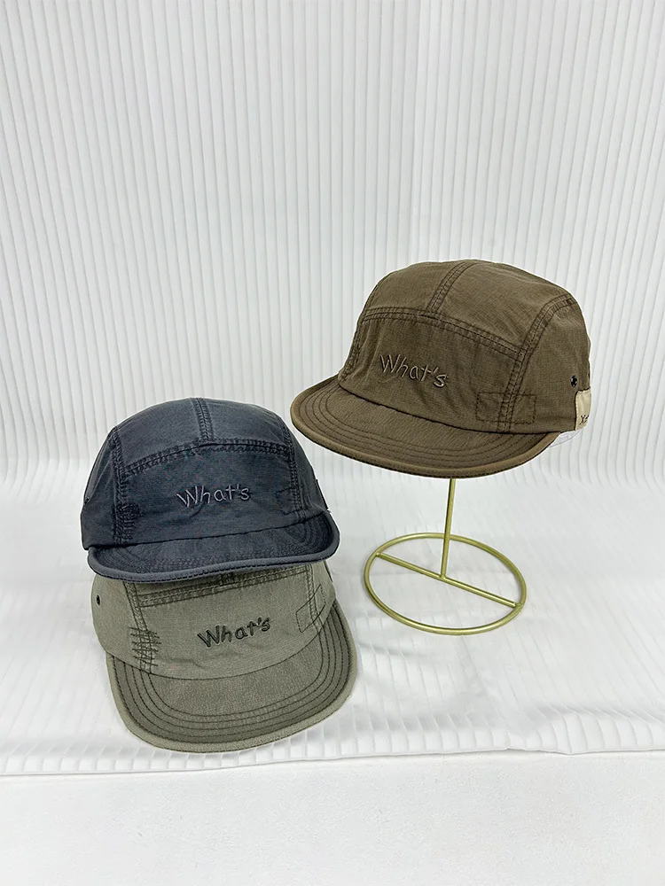 

Short brim spring and summer cap women's outdoor breathable sunshade baseball cap men's hip hop five-piece hat tide