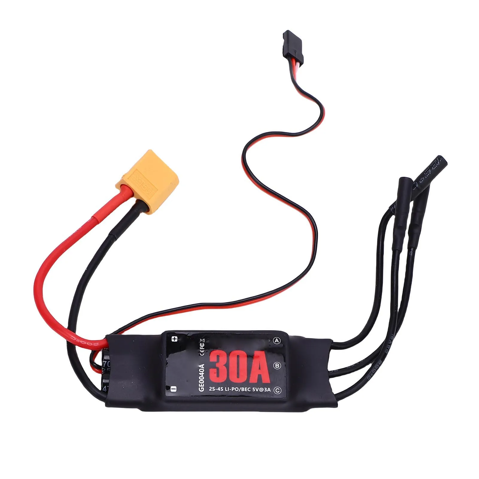 30A ブラシレス ESC 2-3S 電子スピードコントローラー 複数のガード アルミニウム合金 小型軽量 無人ヘリコプター用