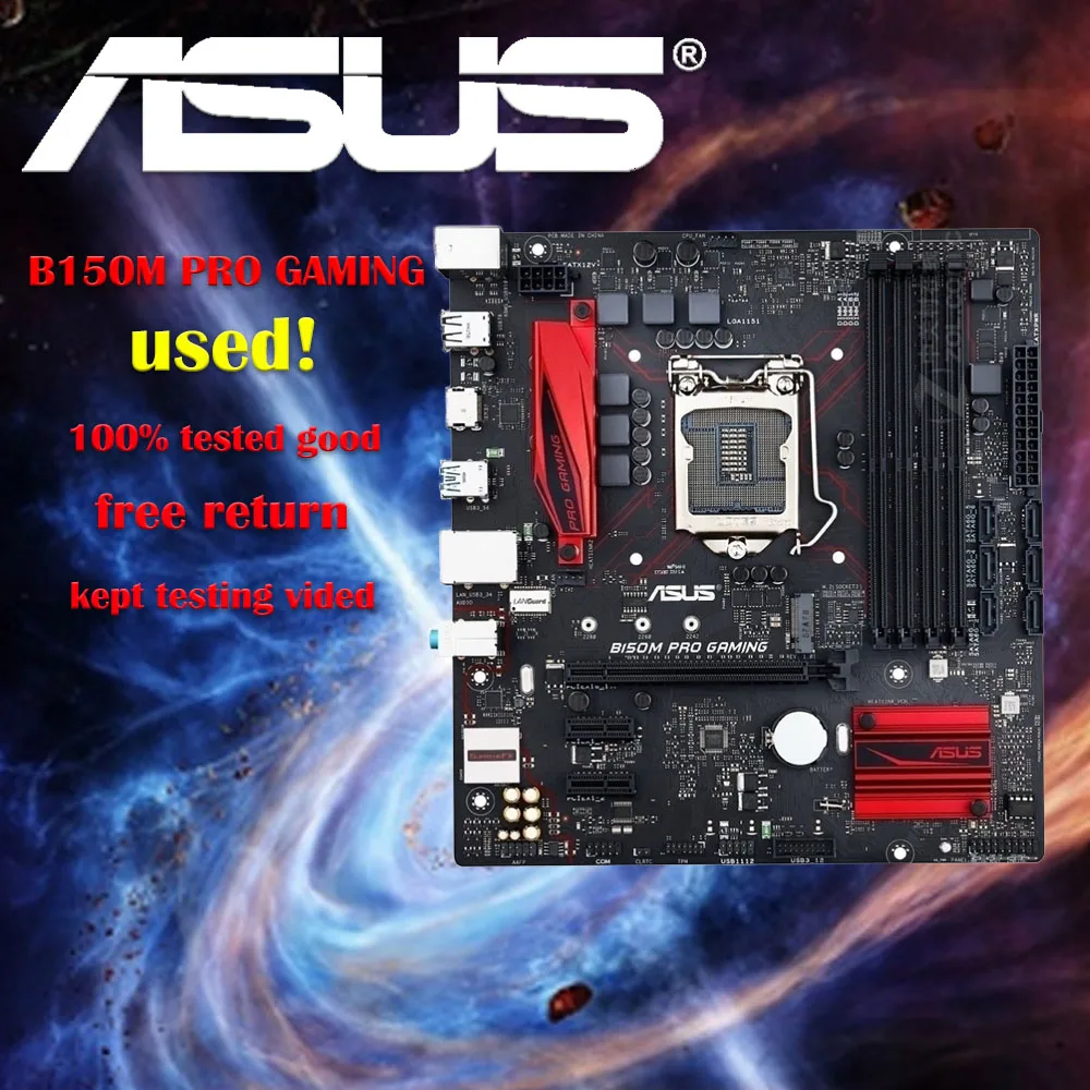 

ASUS B150M PRO GAMING LGA 1151 Intel B150 B150M Desktop PC Motherboard DDR4 64GB M.2 HDMI PCI-E 3.0