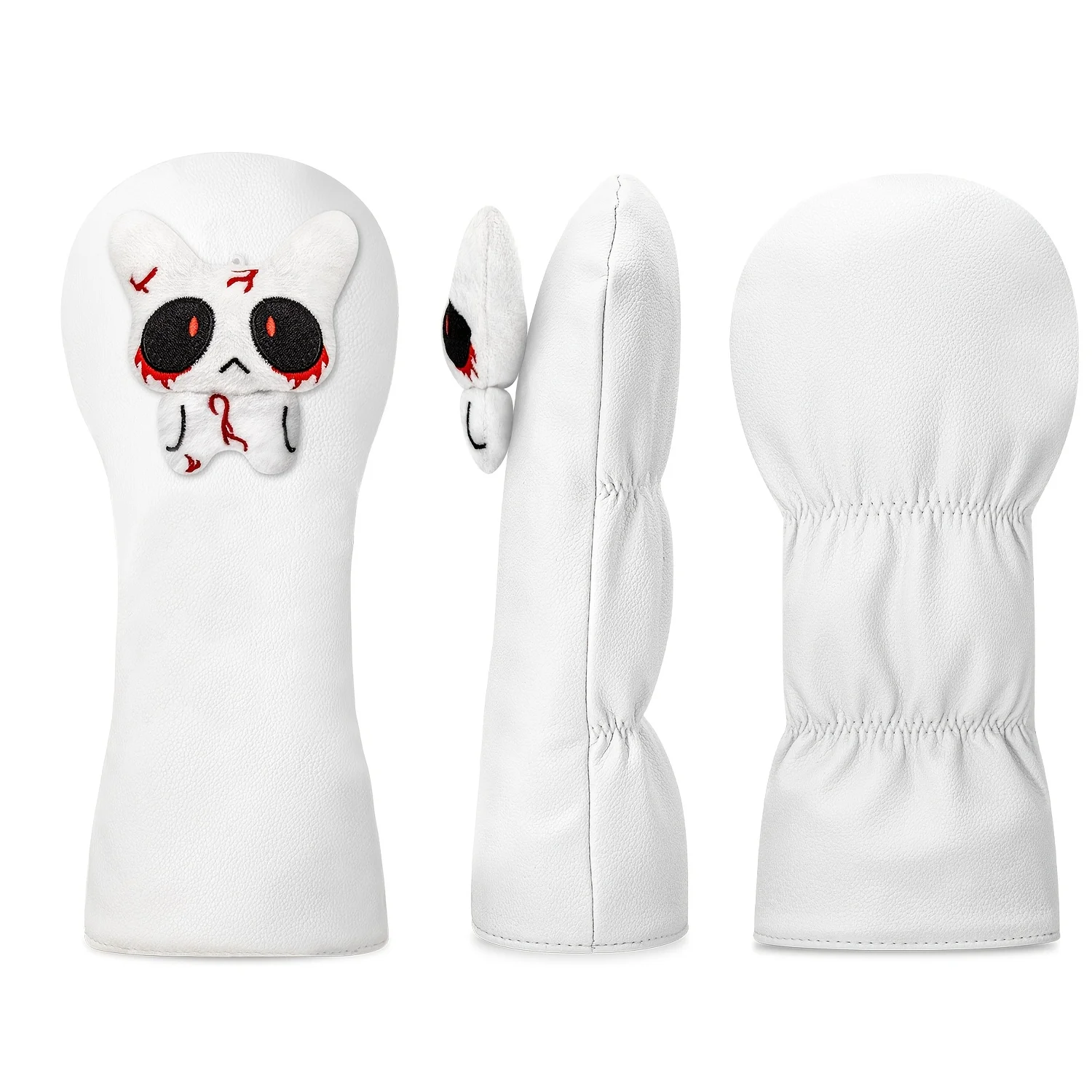 1pc/3pcs Cute Doll Design Golf Head Covers, Fits Driver, Fairway Wood And Hybrid Clubs, Unisex, Durable And Stylish Golf Club view 3