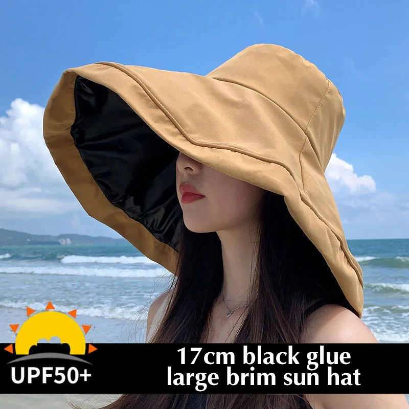 Fashion Summer Women Bucket Hat UV Protection Sun Hats Soft Foldable Wide Brim Outdoor Beach Panama Cap Fisherman Cap