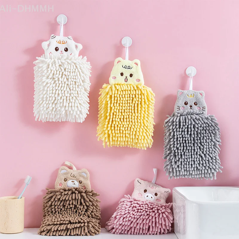 Aan de muur gemonteerde veeghanddoek Superabsorberend sneldrogend Chenille-reinigingsdoekje Keuken Badkamerbenodigdheden