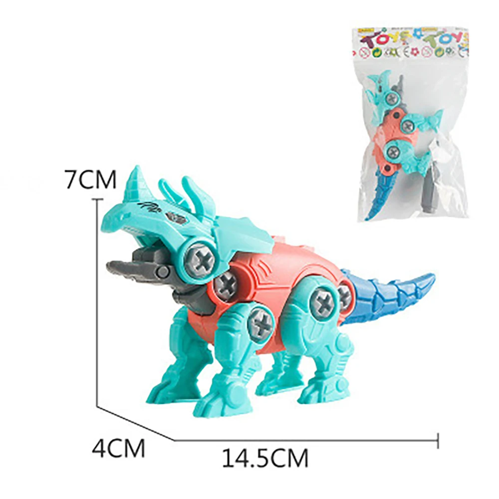 Children\'s Dinosaur Construction Boy Toy Set  Early Educational DIY Screwing Jurassic Dinosaurs Baby Toys Random Color