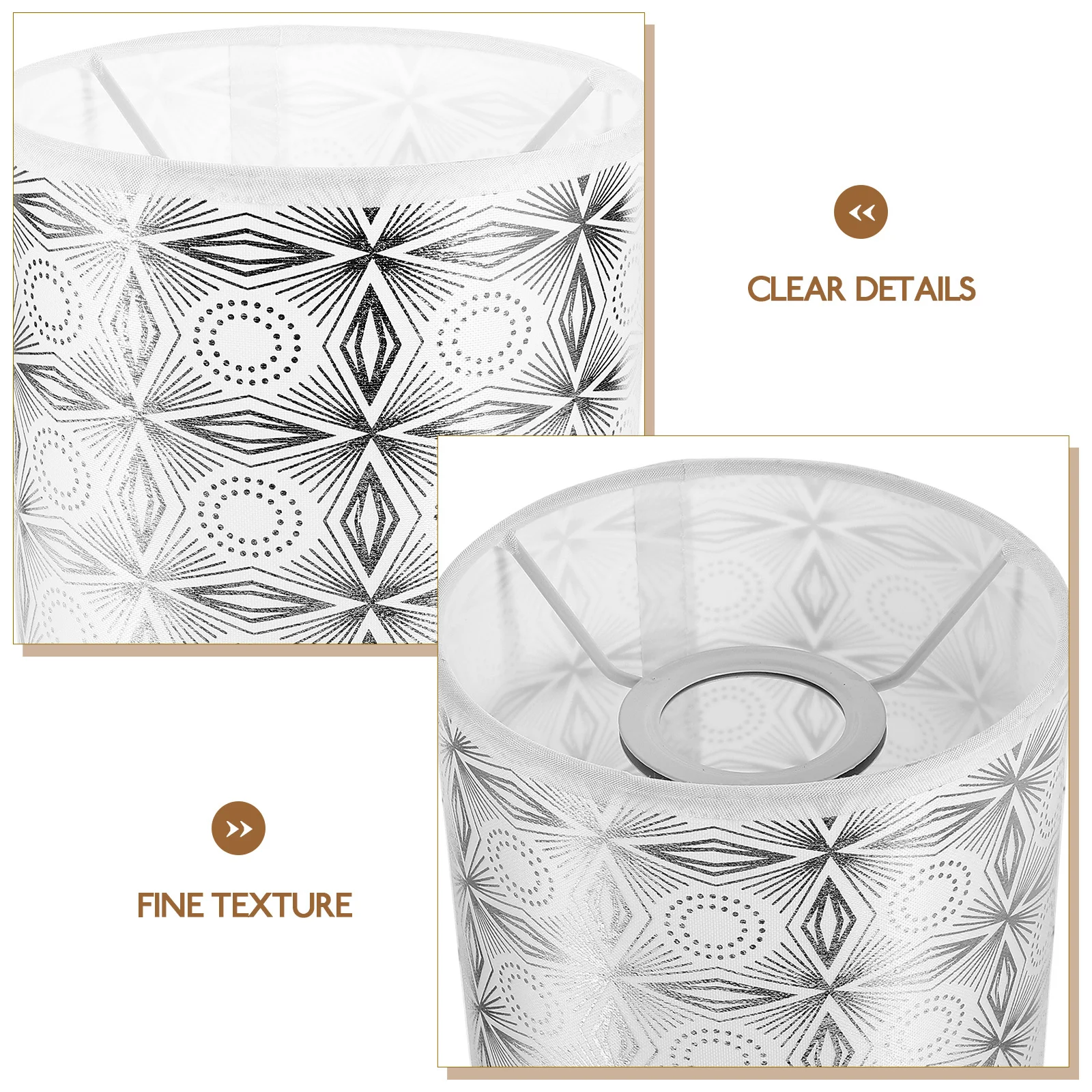 

Fabric Lampshade For Floor Lamp Anti-Glare Printed Design Sturdy Modern Drum Shade Replacement Lighting Accessory