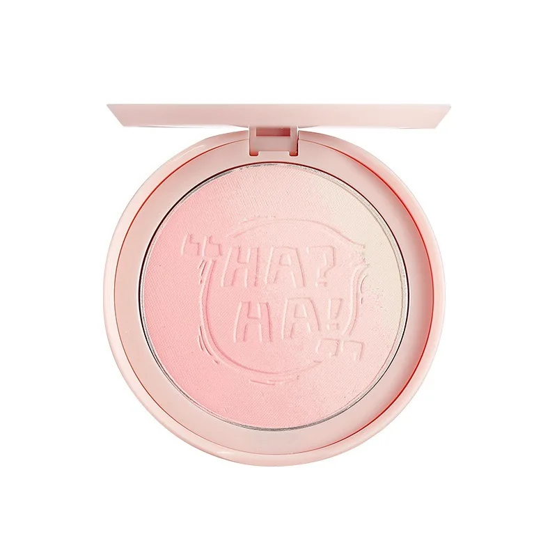 1Pc Gradiënt Blush Gezicht Minerale Pigmenten Natuurlijke Blush Contour Schaduw Wang Blush Perzik Oranje Matte Cosmetica Naakt Roze Blauw