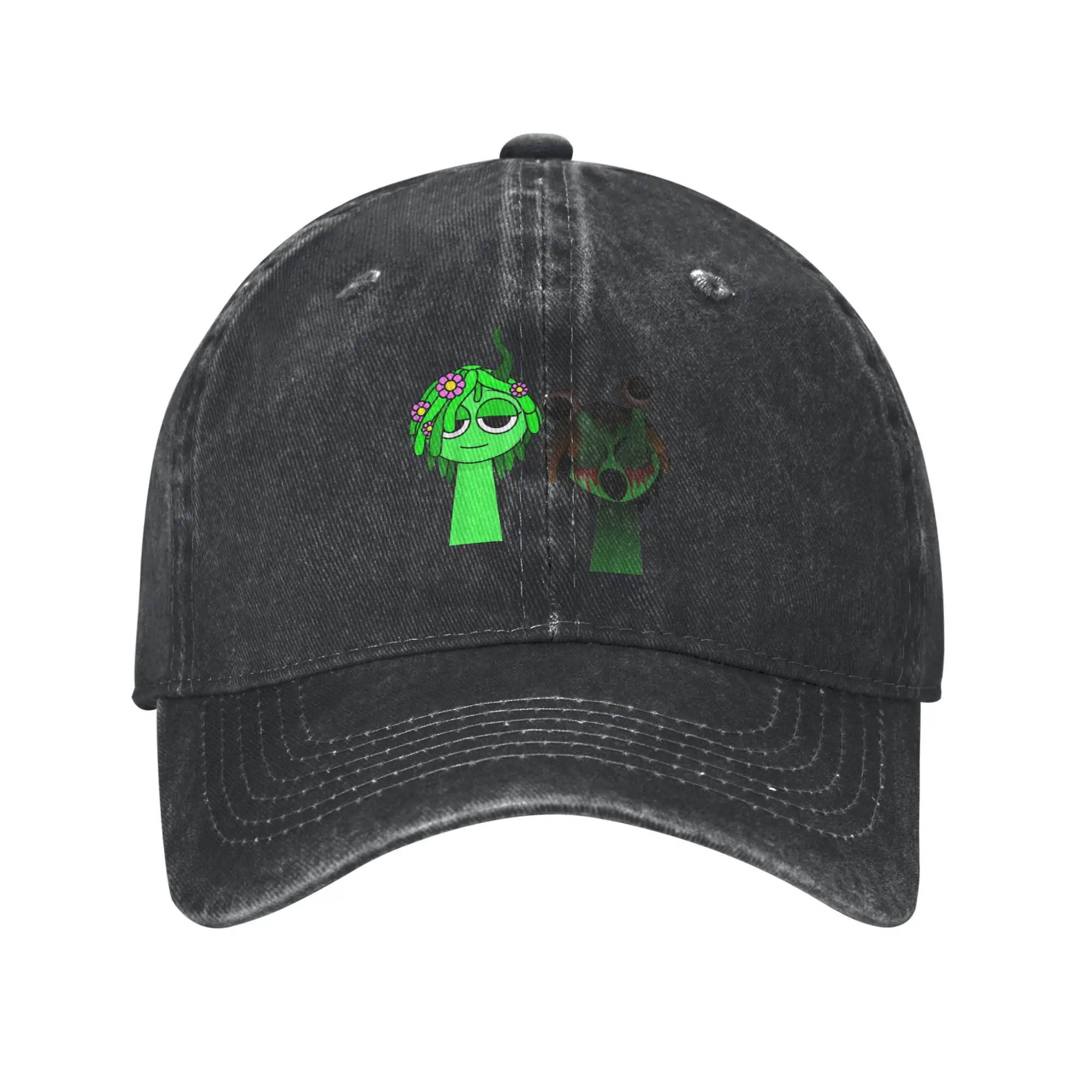 

Sprunki Vineria Horror Sprunky Бейсбольные кепки Ретро Проблемные мытые музыкальные игры Snapback Шляпа Унисекс Для тренировок на открытом воздухе Подарочная шляпа