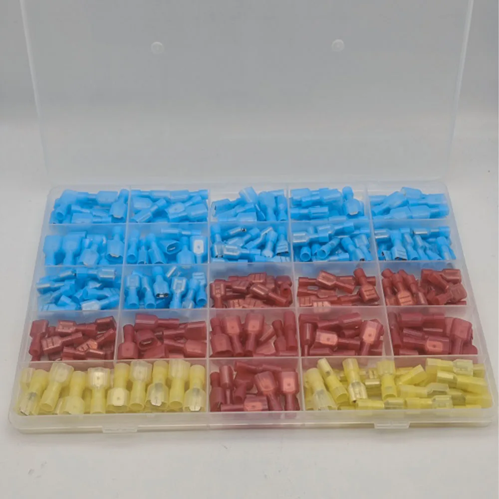 

Комплект лопаточных разъемов, 280 шт., быстроразъемные разъемы для проводов 22-10AWG, нейлоновые изолированные лопаточные клеммы «папа» и «мама»