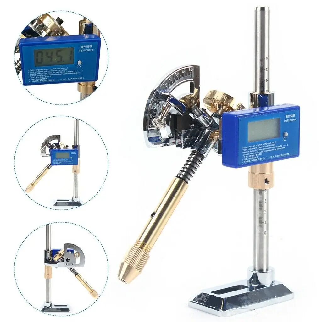 

6MM Digital Display Angle Manipulator Gem Faceting Machine Polishing Handle NEW