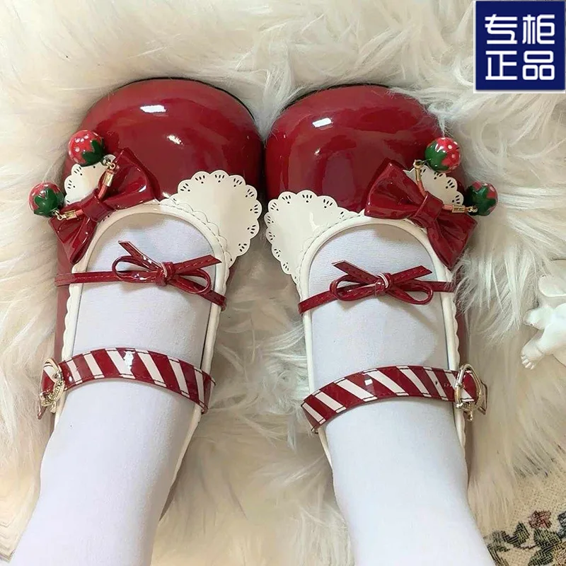 

Zapatos Sweet Cute Lolita Women's Leather Shoes 2025 Autumn New Women's Mary Jane Shoes Simple Versatile Women Flat Casual Shoes