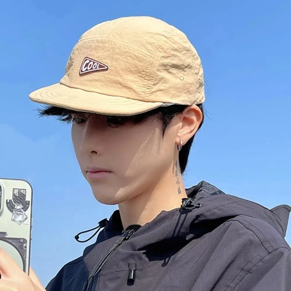 

Retro Korean Style Short Brim Baseball Hat Quick Drying Cotton Casual Duckbill Cap Sunscreen Soild Color Peaked Cap Girls