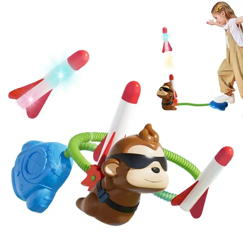 

Rocket Launch Toy For Kid Airplane Stomper Rocket Foam Launching Pad Jump Outdoor Activities High Flying Sport Game For Toddler