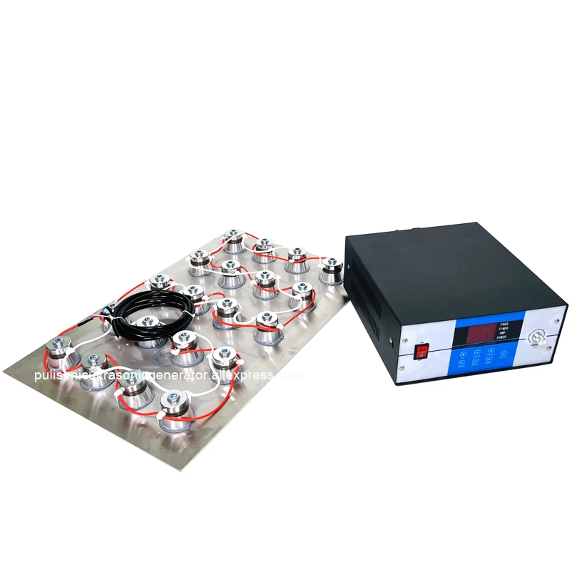 2000W Flange Mounted Submersible Ultrasonic Transducer Plate Cleaner For Hardware Mould Oil Rust Motor Repair Injection Cylinder