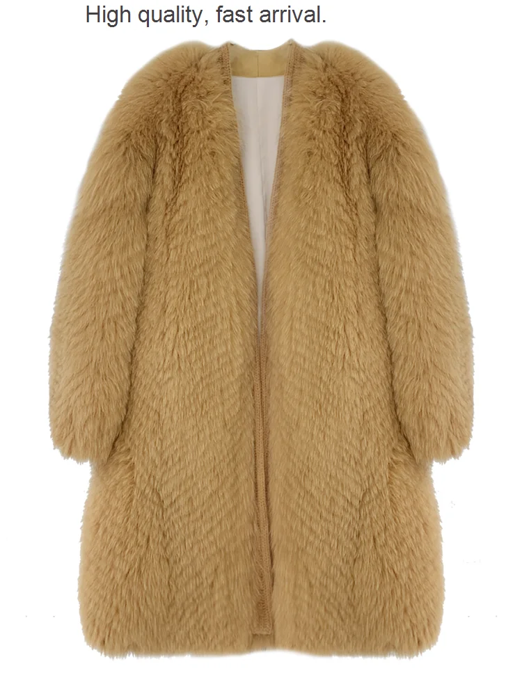 Fur Whole Fox Leather Long Fur Coat