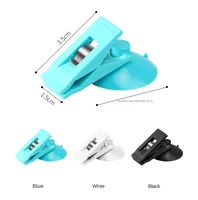 1 Pair Car Interior Window Clip Mount Black Suction Cap Clip Plastic Sucker Removable Holder For Sunshade Curtain Towel Ticket 6