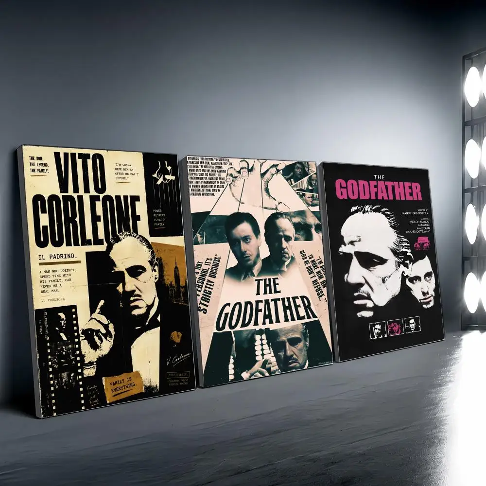 Movie T-The Godfather Poster Vintage Wall Art Aesthetic Room Decor Print Living Room Bedroom Home