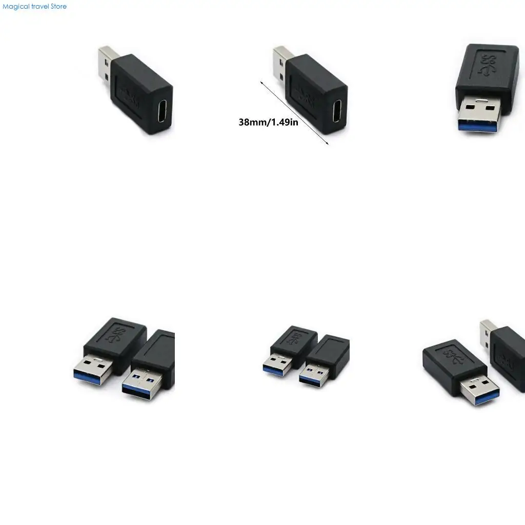 N2UB USB C Female to USB3.0 Male Adapter Converter 5V3A For Quick Data Transmission