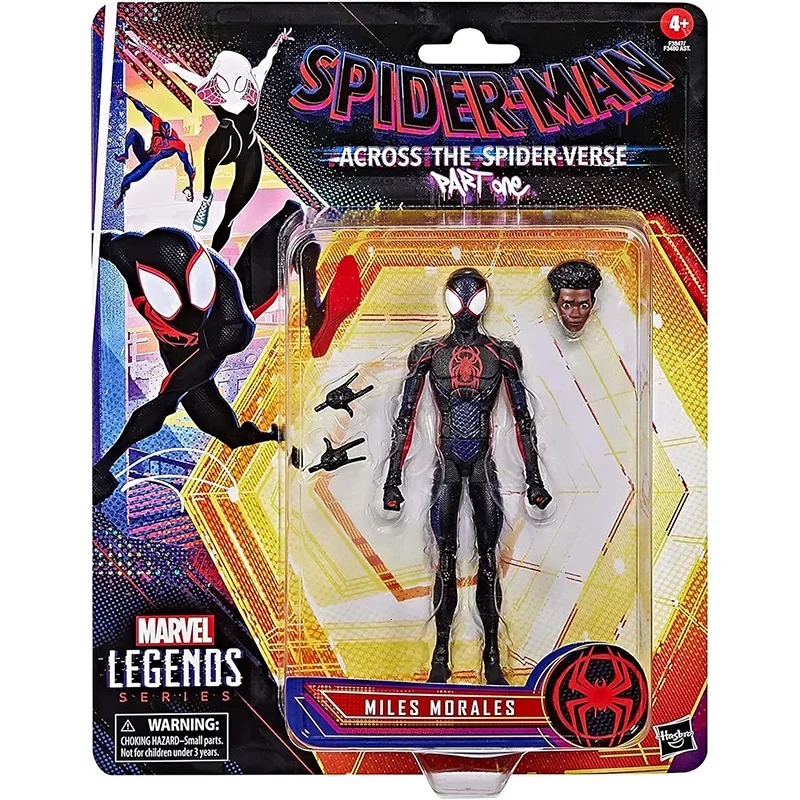 Marvel Legends Spider-Man: Across the Spider-Verse Miles Morales  Collectible Action Figure in 1/12 Scale with Stand