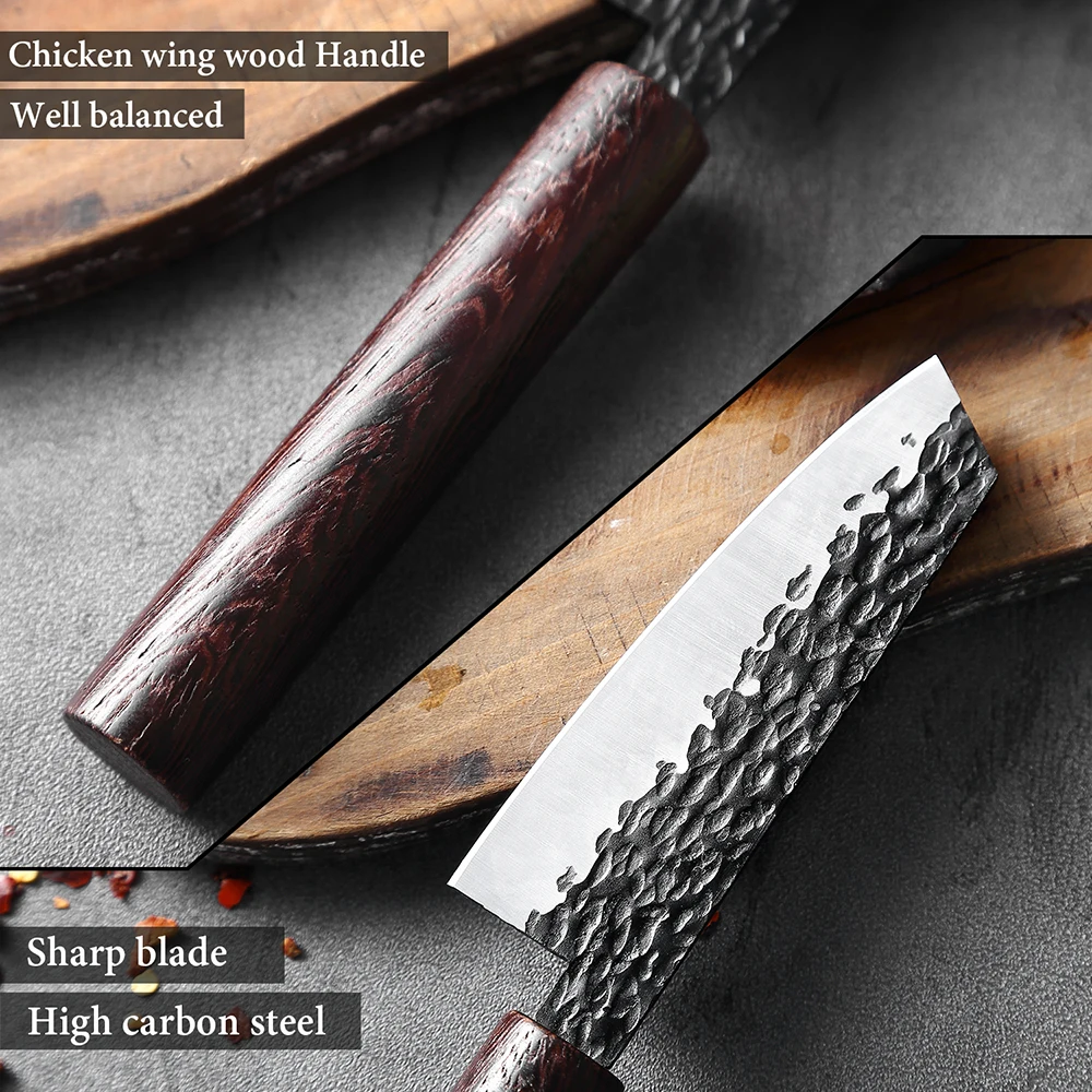 Professional Fish Killing Knife Fillet Knife High Carbon Steel Kitchen Boning Knife Portable Knife for Meat Fish Poultry Chicken