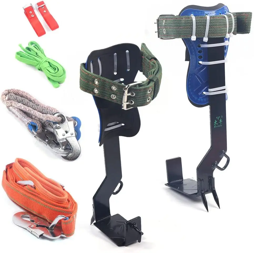 

Tree Climbing Spike Set, Steel Climbing Spike Tree Climbing Equipment Set, Heights, Adjustable, Safety Belt, Fall Protection