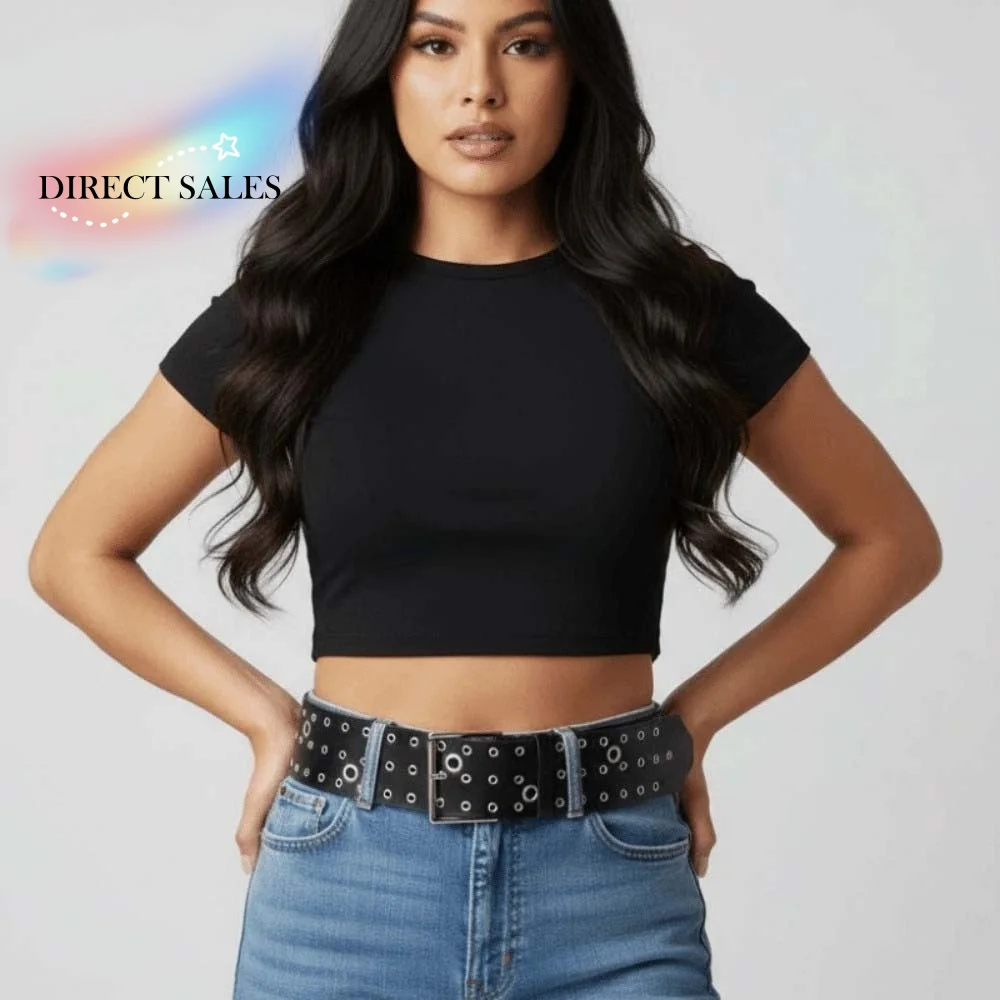 

Регулируемый широкий ремень с полыми заклепками, индивидуальный дизайн, в стиле панк, Y2K, для крутых девушек, винтажный, с трехрядной пряжкой-иглой