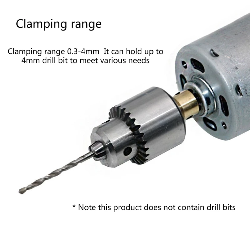 Mandrino per trapano con montaggio conico da 0,3-4 mm con chiave per mandrino Mini elettrico in ottone da 3,17 mm