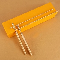 2Pcs/Set Copper Dragon Seeking Dowsing Rods Outdoor Energy Water Witching Adjustable Detector Measuring Rods Detachable Tools